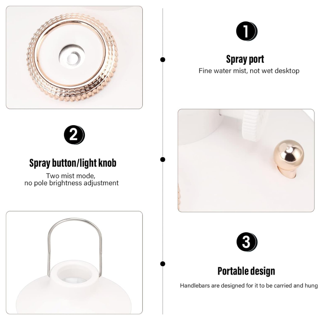 Silent Cool Mist Humidifier with LED Light