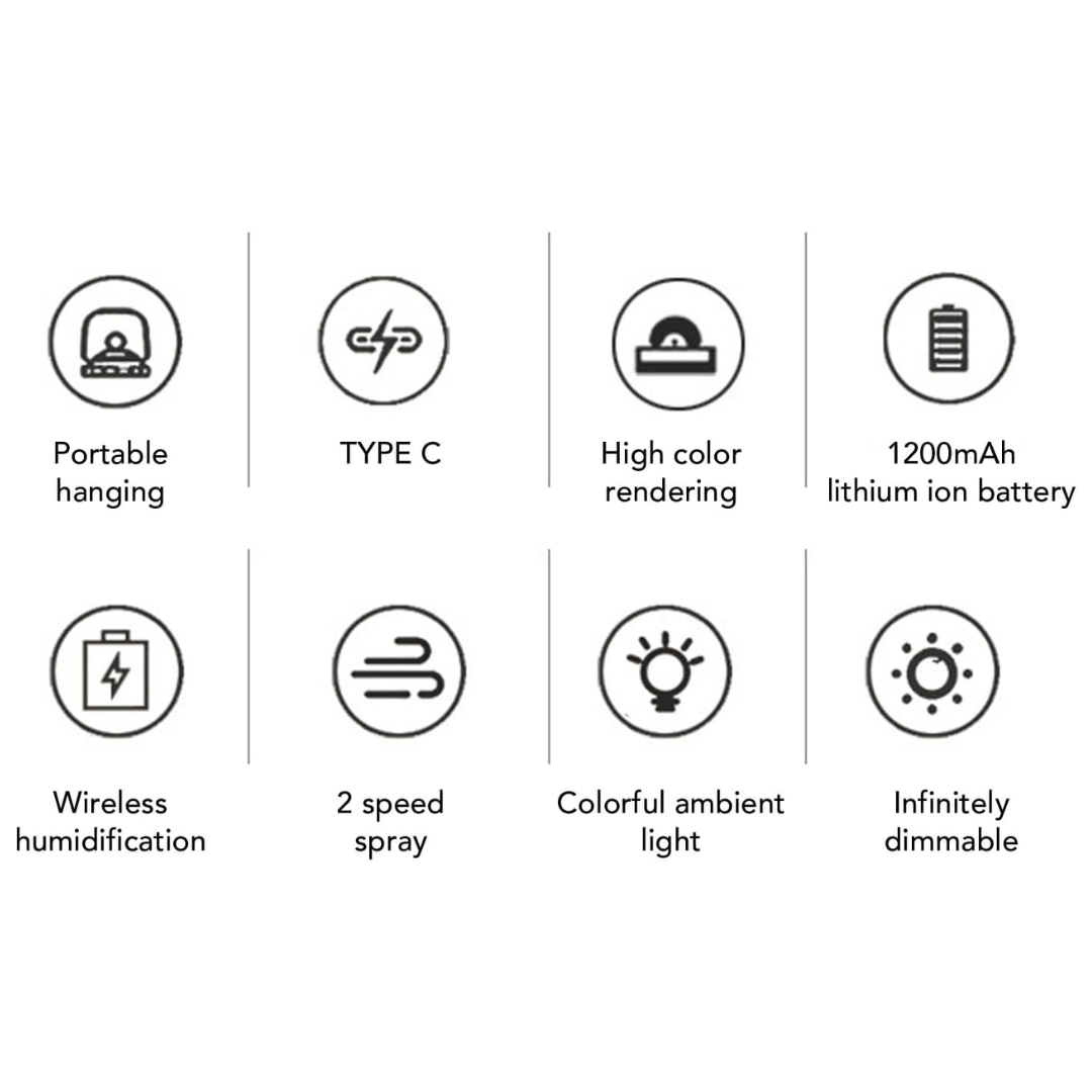 Silent Cool Mist Humidifier with LED Light